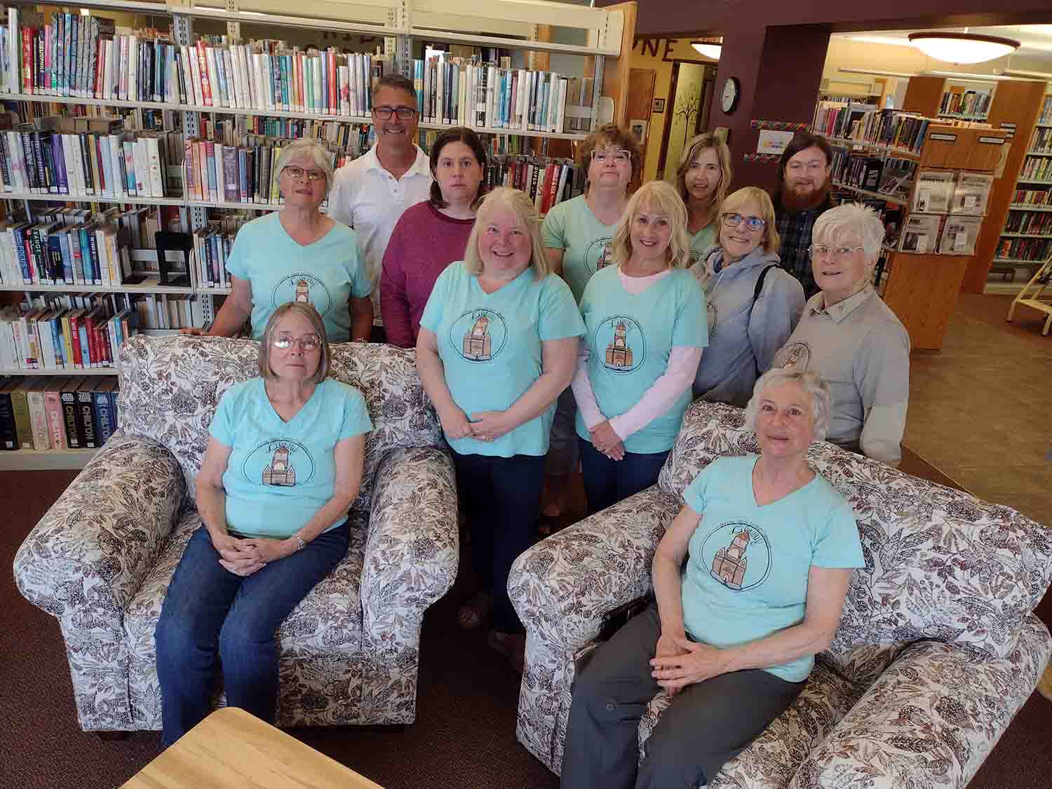 Freinds celebrate purchase of furniture for the library